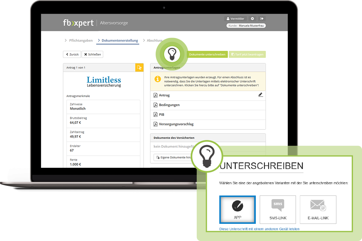 fb>xpert elektronischer Antrag